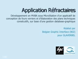 application r fractaires
