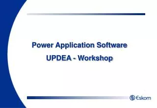 Power Application Software UPDEA - Workshop