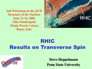 RHIC Results on Transverse Spin