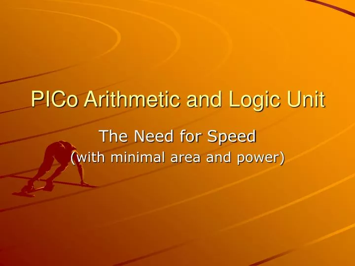 pico arithmetic and logic unit