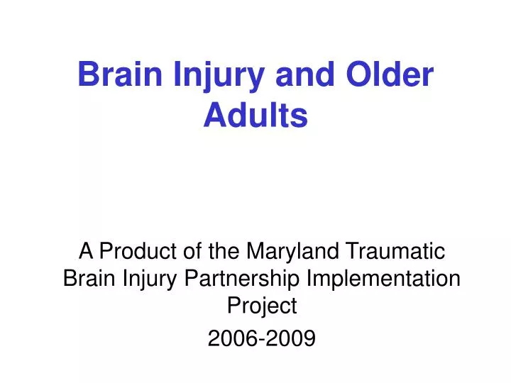 brain injury and older adults