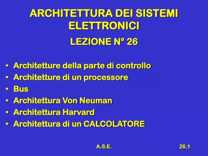 architettura dei sistemi elettronici