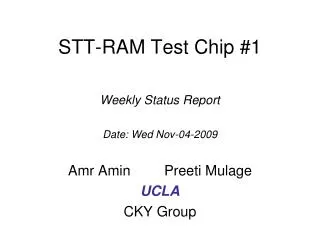 STT-RAM Test Chip #1