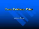 Trace Evidence: Paint - slide 1