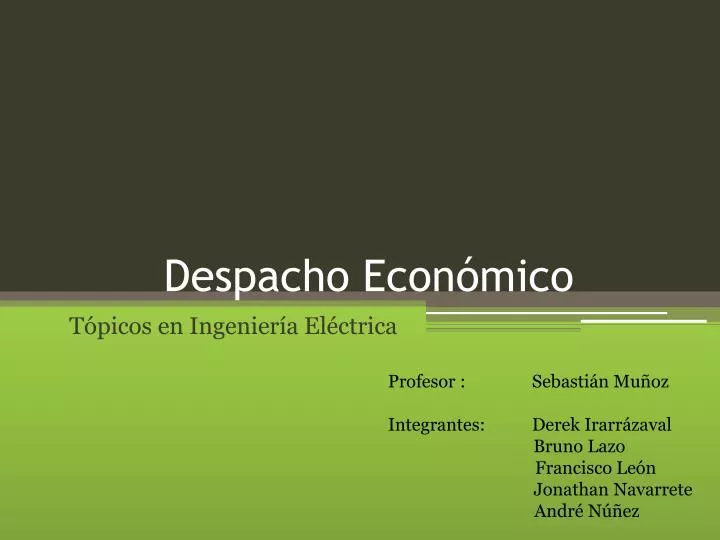 despacho econ mico