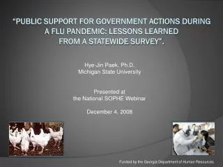 Hye-Jin Paek, Ph.D. Michigan State University Presented at the National SOPHE Webinar