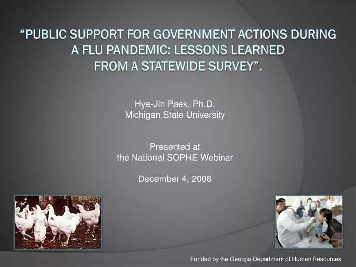 public support for government actions during a flu pandemic lessons learned from a statewide survey