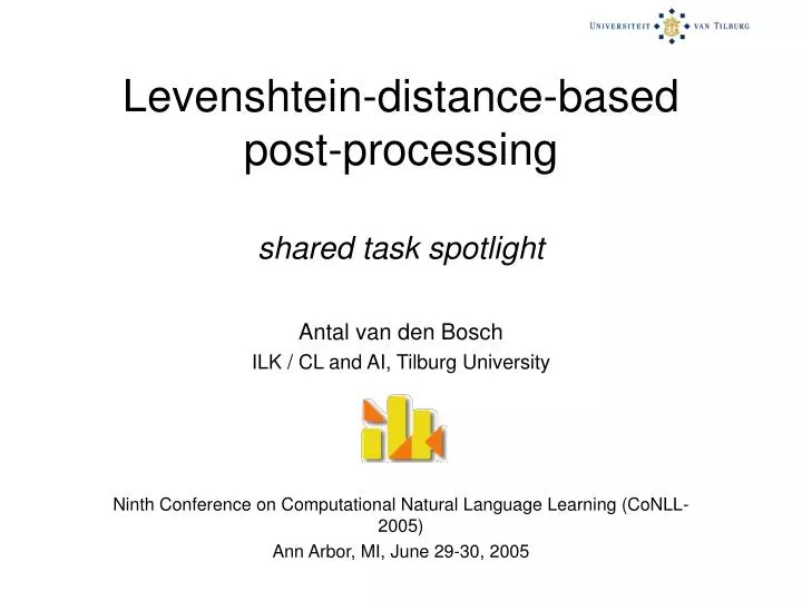 levenshtein distance based post processing shared task spotlight