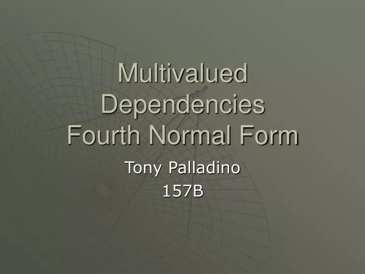 multivalued dependencies fourth normal form