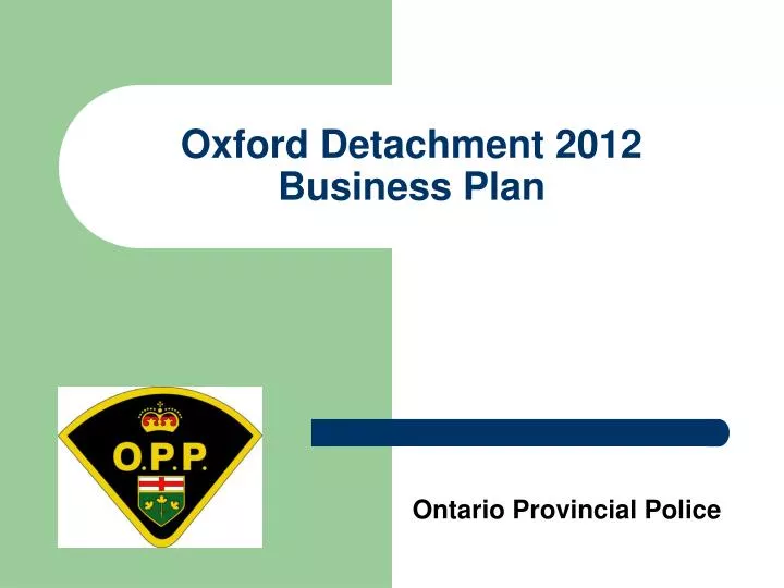 oxford detachment 2012 business plan