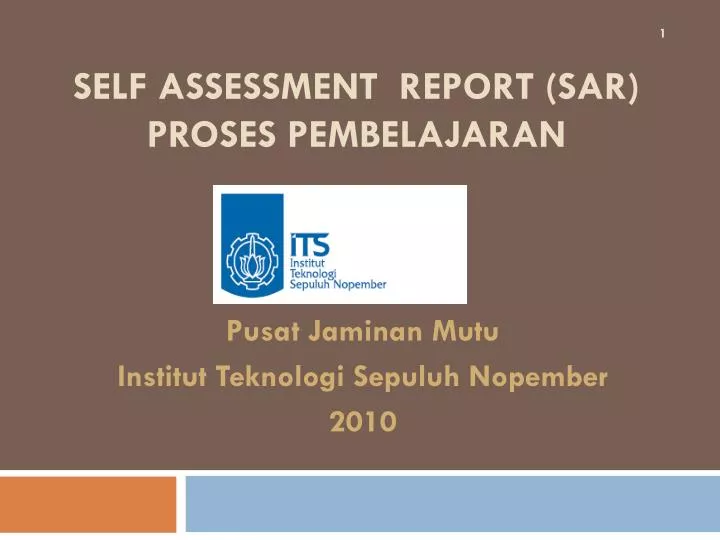 self assessment report sar proses pembelajaran