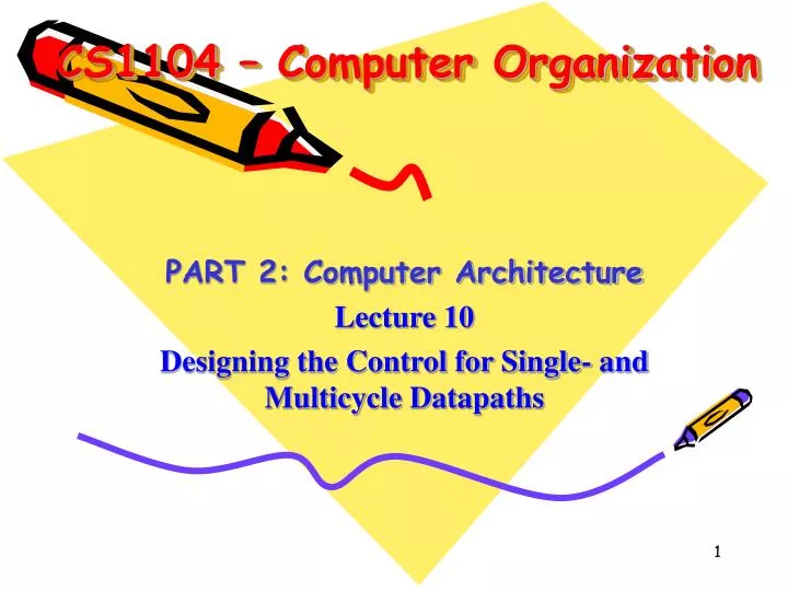 cs1104 computer organization