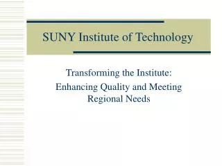SUNY Institute of Technology