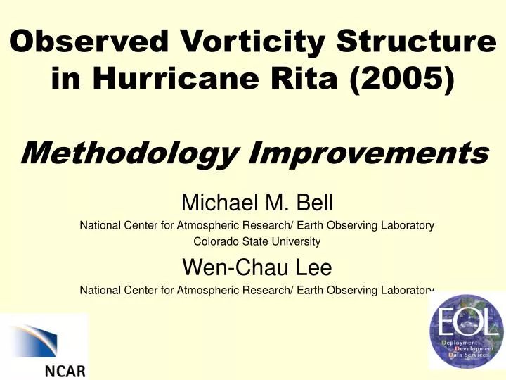 observed vorticity structure in hurricane rita 2005 methodology improvements