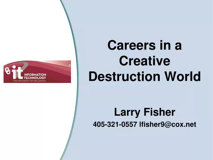 careers in a creative destruction world