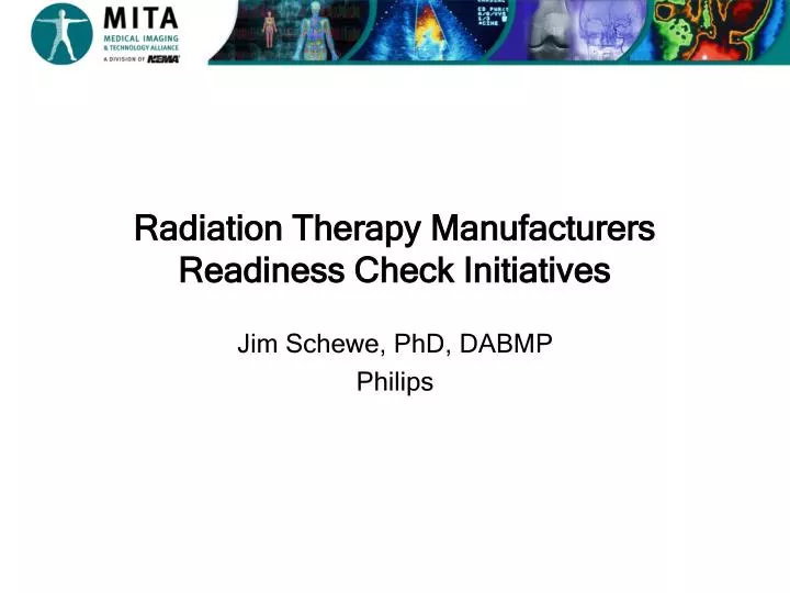 radiation therapy manufacturers readiness check initiatives