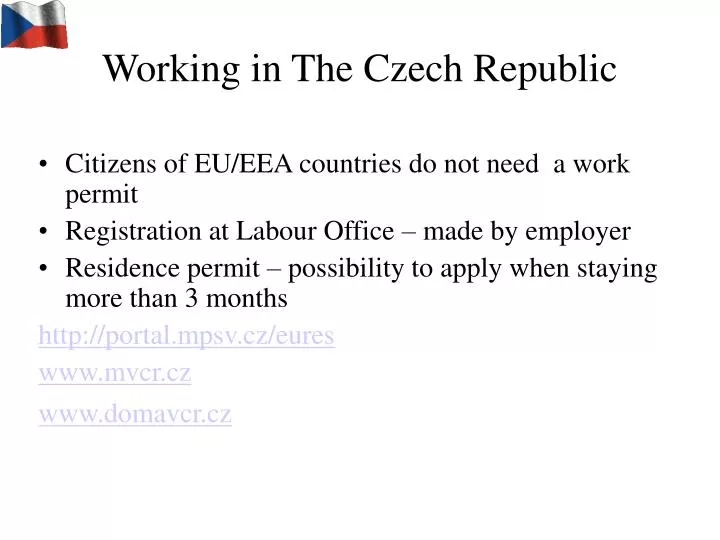working in the czech republic