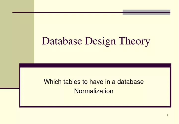 database design theory