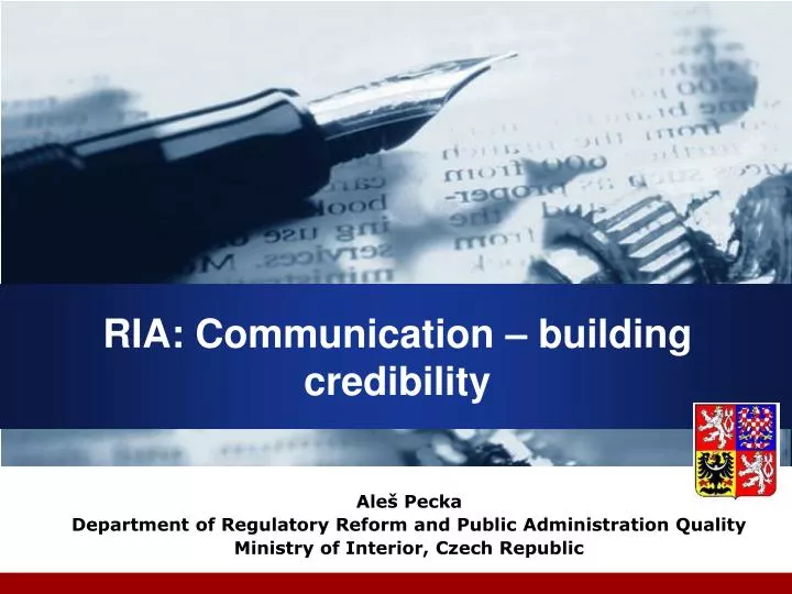 ria communication building credibility