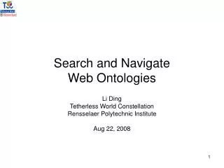 Search and Navigate Web Ontologies