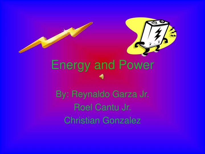 energy and power