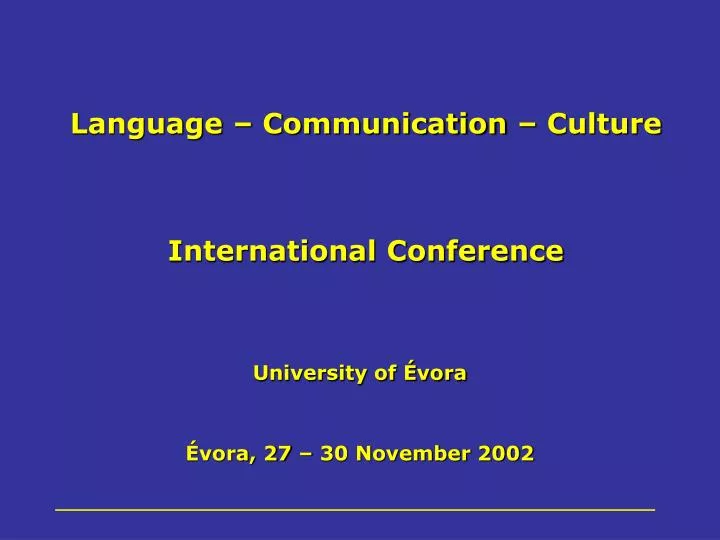 university of vora vora 27 30 november 2002