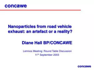 Nanoparticles from road vehicle exhaust: an artefact or a reality?