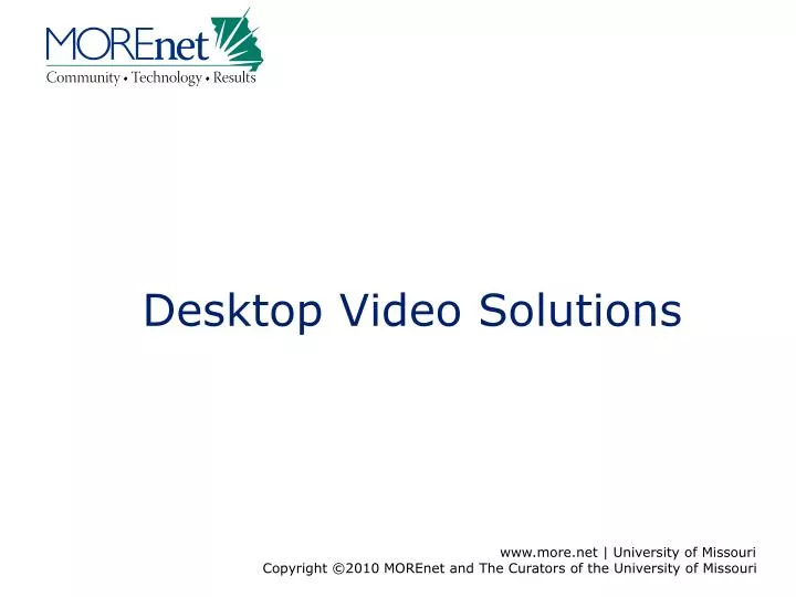 desktop video solutions
