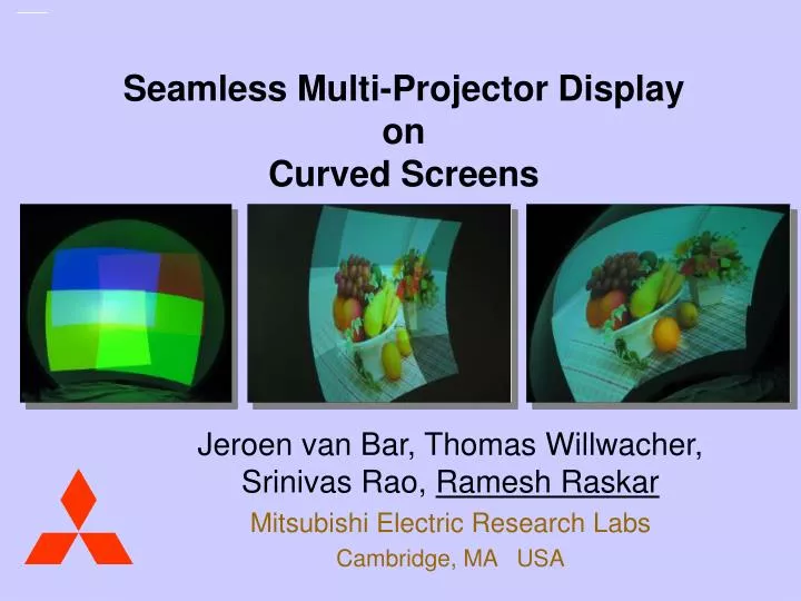 seamless multi projector display on curved screens