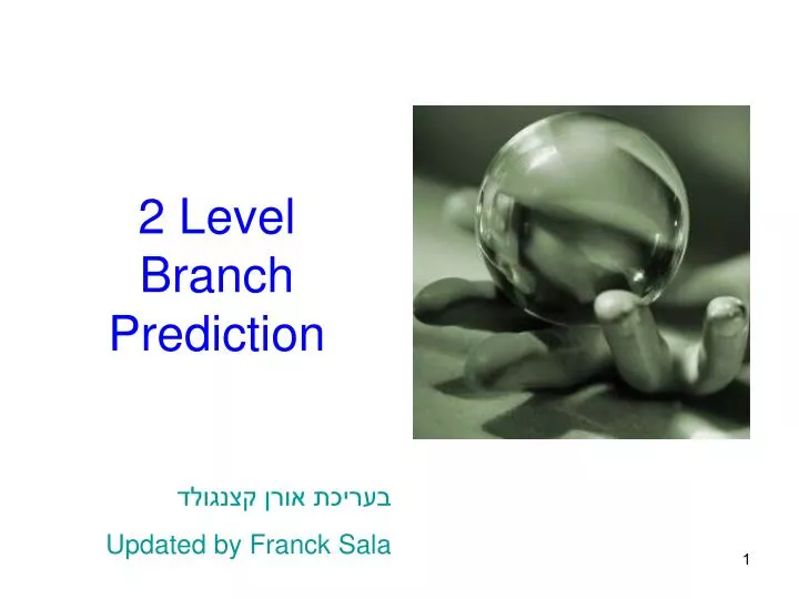 2 level branch p rediction