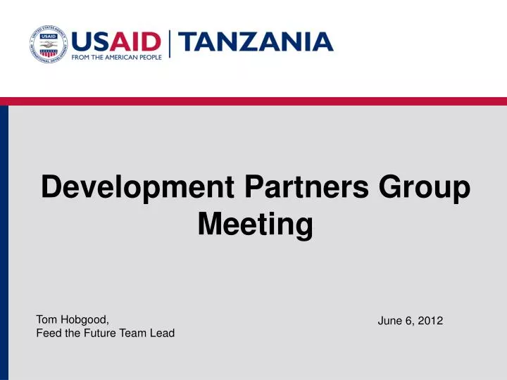 development partners group meeting