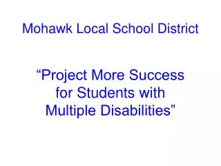 Mohawk Local School District