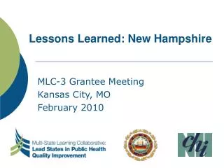 Lessons Learned: New Hampshire