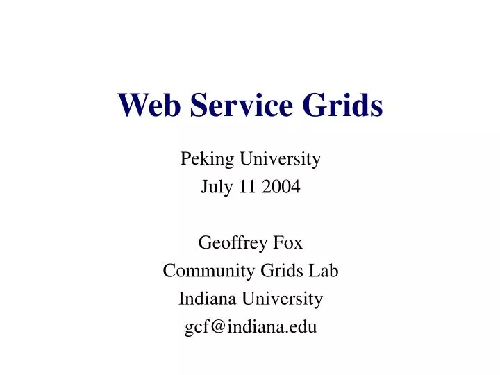 web service grids
