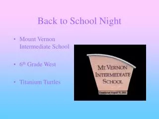 Back to School Night