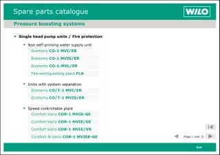 Single head pump units / Fire protection Non self-priming water supply unit