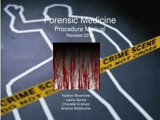 Forensic Medicine Procedure Manual Revised 2010