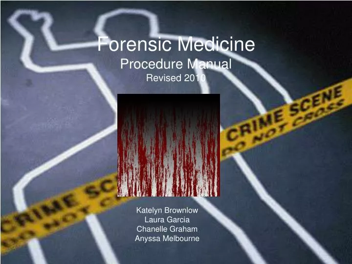 forensic medicine procedure manual revised 2010