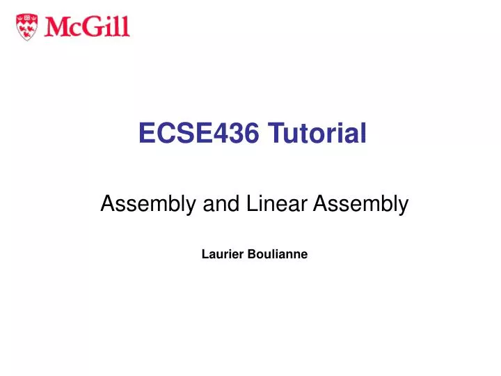 ecse436 tutorial