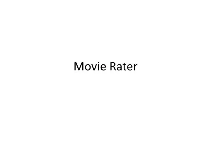 movie rater