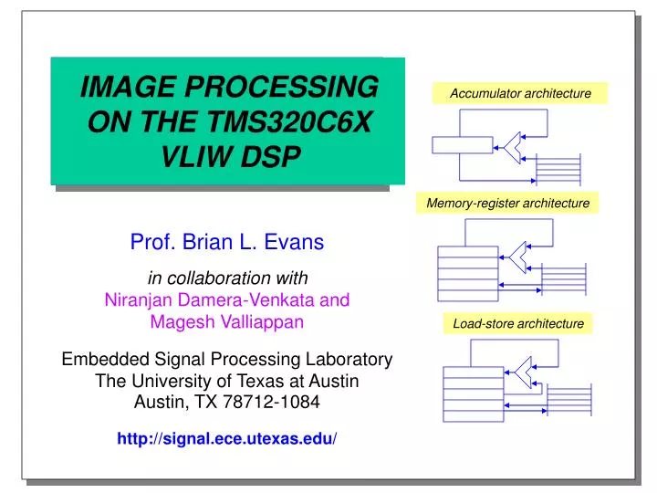 image processing on the tms320c6x vliw dsp