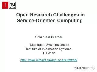 Open Research Challenges in Service-Oriented Computing