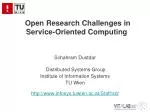Open Research Challenges in Service-Oriented Computing - slide 1