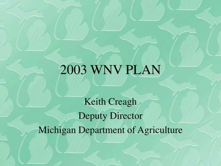 2003 wnv plan