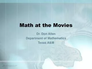 Math at the Movies