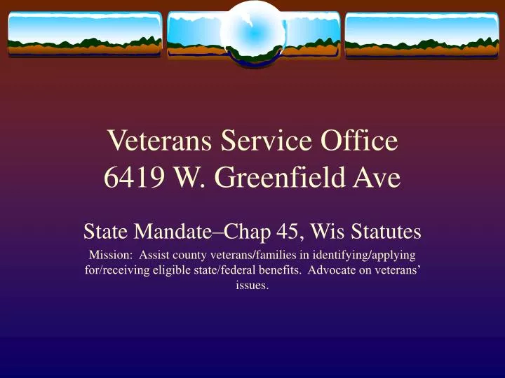 veterans service office 6419 w greenfield ave