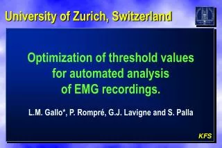Optimization of threshold values for automated analysis of EMG recordings.