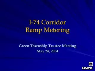 I-74 Corridor Ramp Metering
