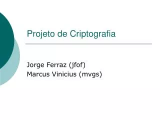projeto de criptografia