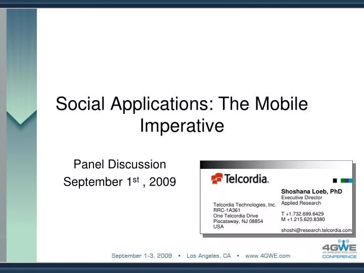 social applications the mobile imperative